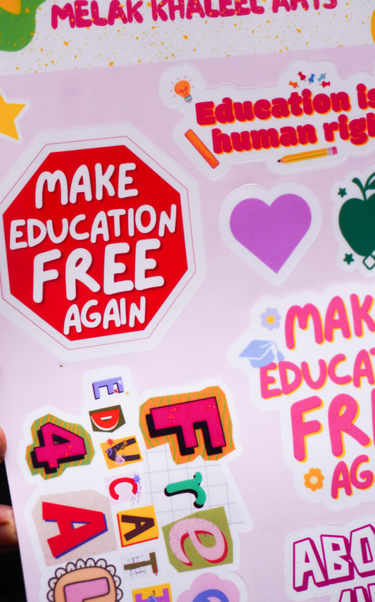 Make Education Free Again Sticker Sheet