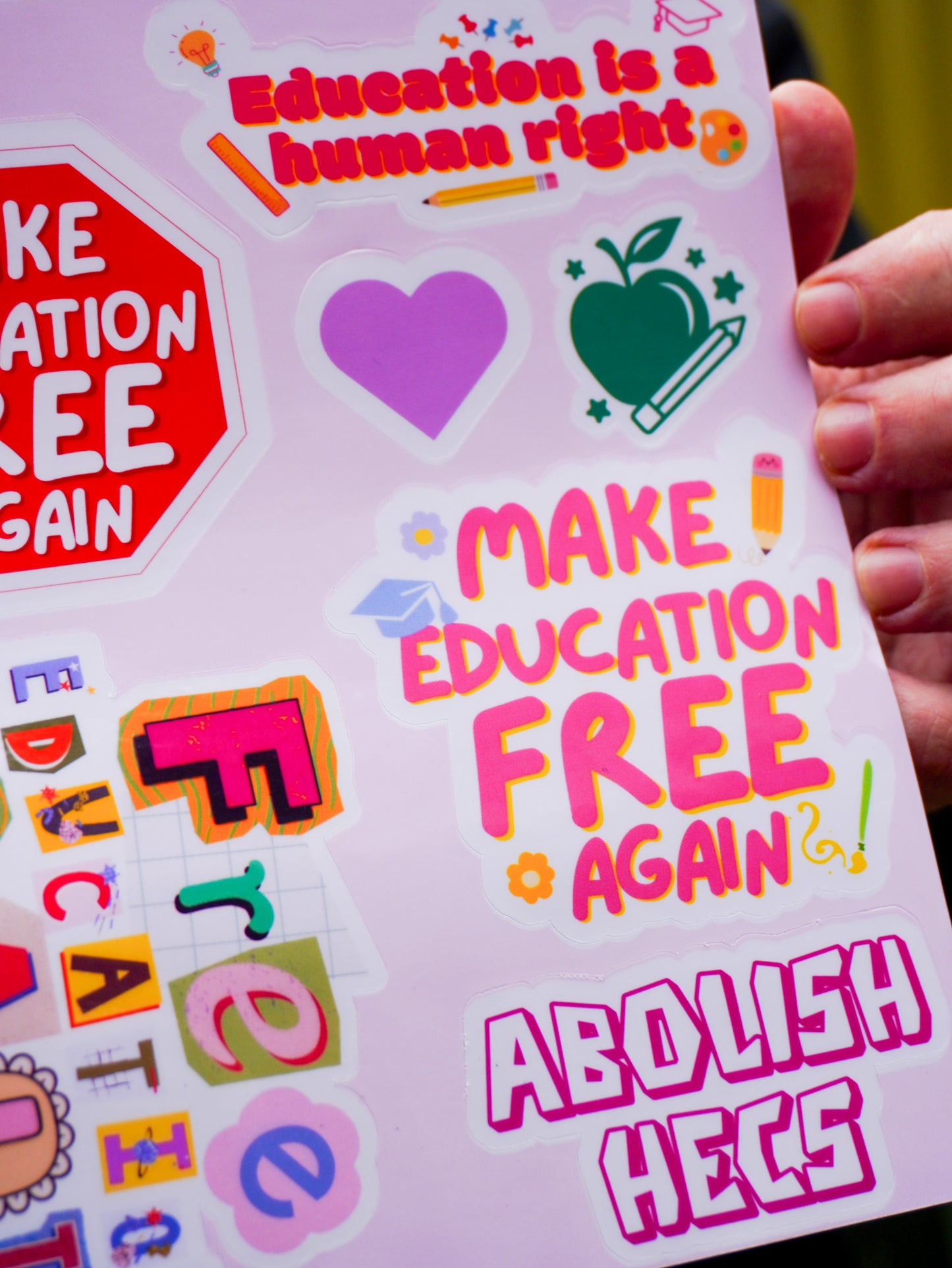 Make Education Free Again Sticker Sheet