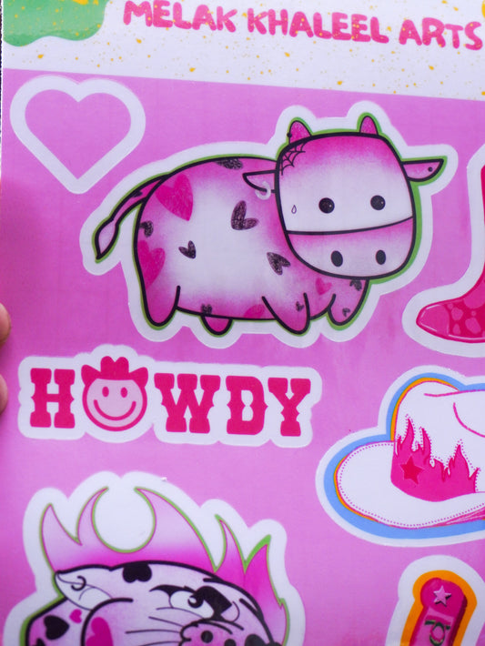 Tattooed Pink Baddies Sticker Sheet