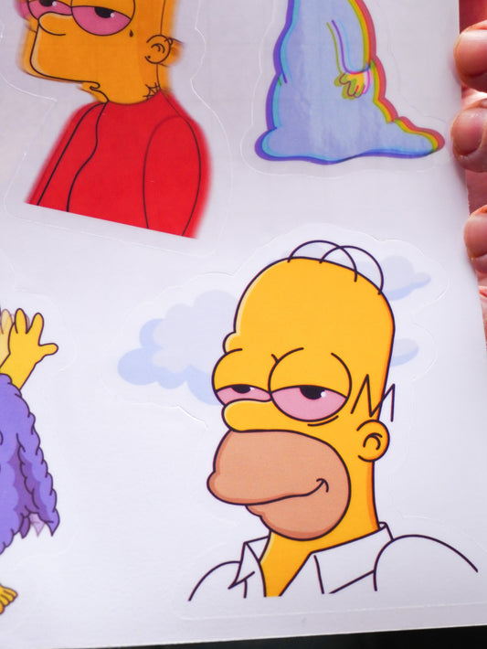 The Simpsons (Stoned) Sticker Sheet