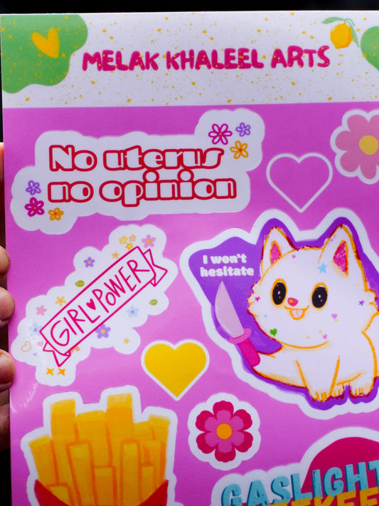 Violent Kitty Sticker Sheet