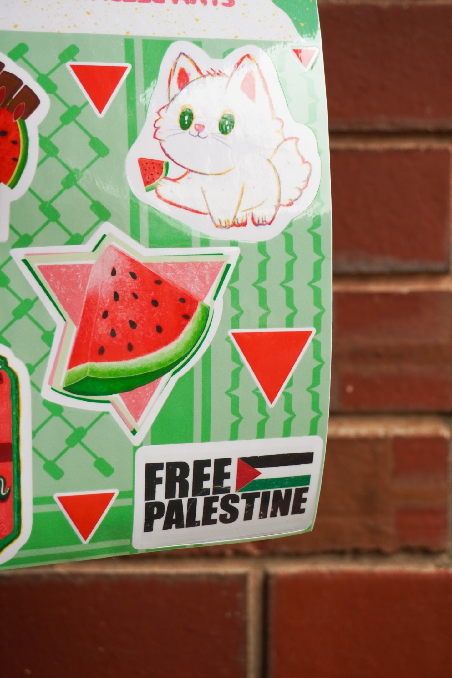 Cats for Palestine sticker sheet