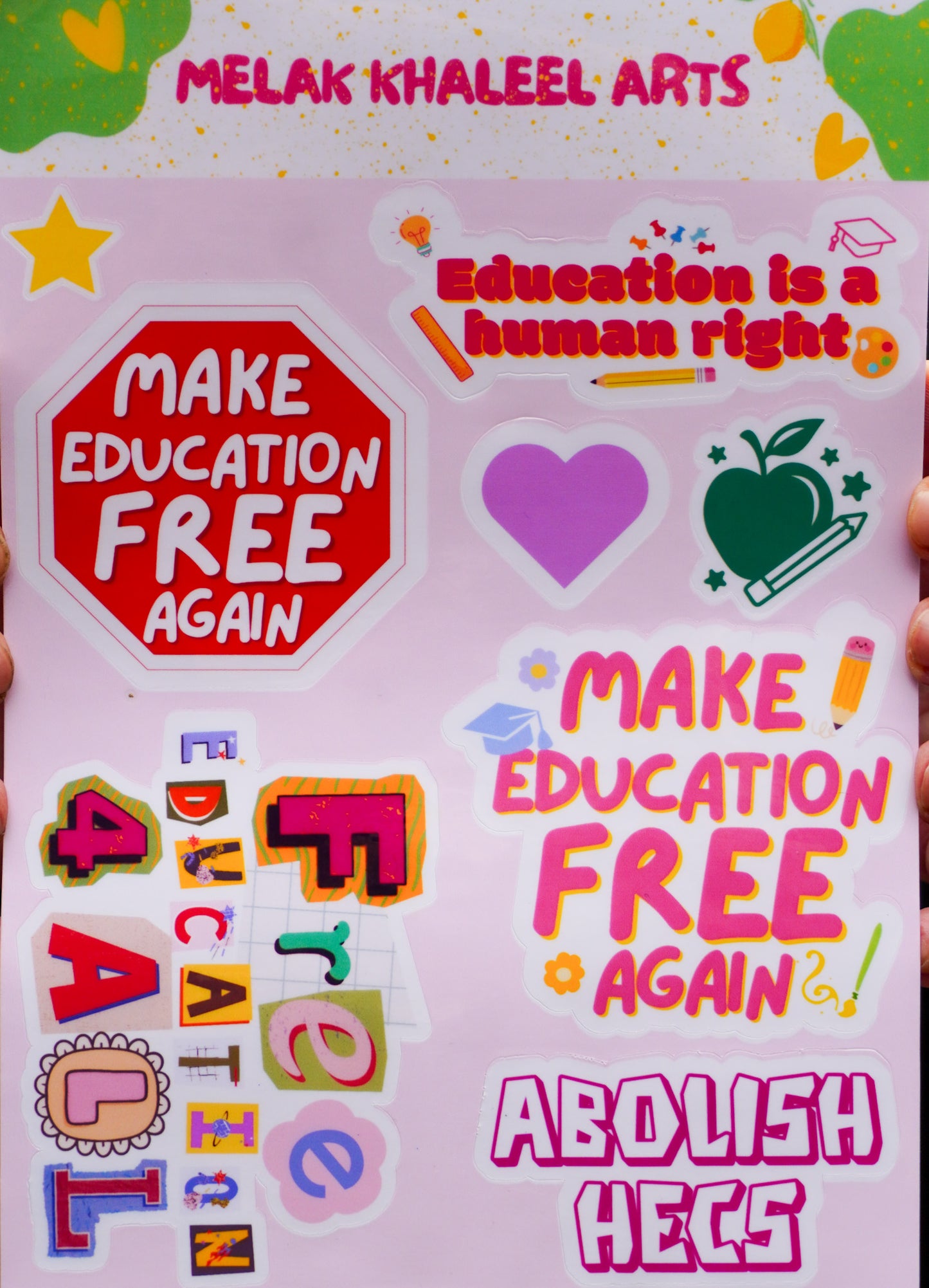Make Education Free Again Sticker Sheet
